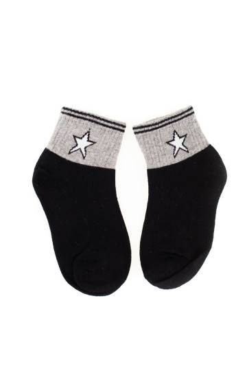Dětské ponožky Shelovet černé s hvězdou 2