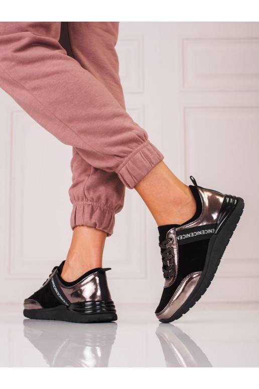 Šedé sportovní boty Shelovet z přírodní kůže