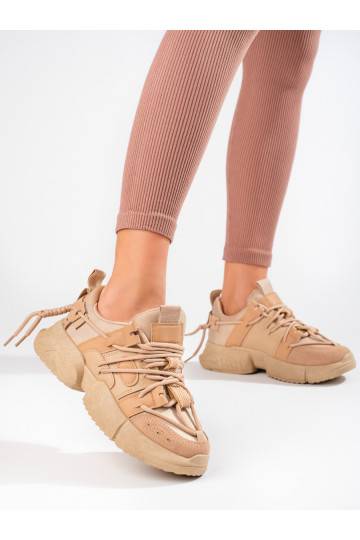 Dámské béžové sneakersy Shelovet se zatahovaním