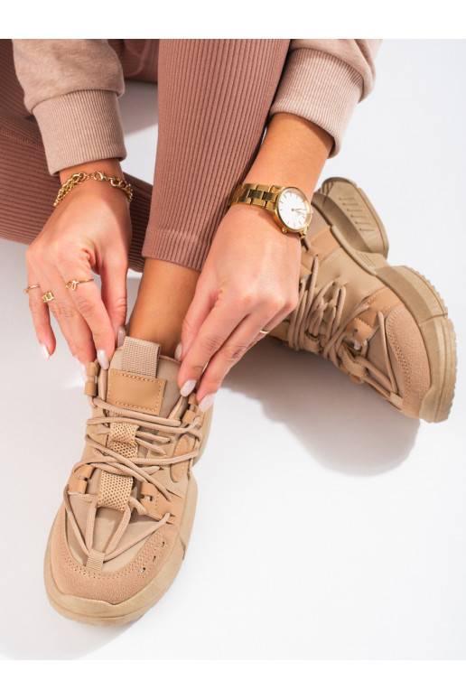 Dámské béžové sneakersy Shelovet se zatahovaním