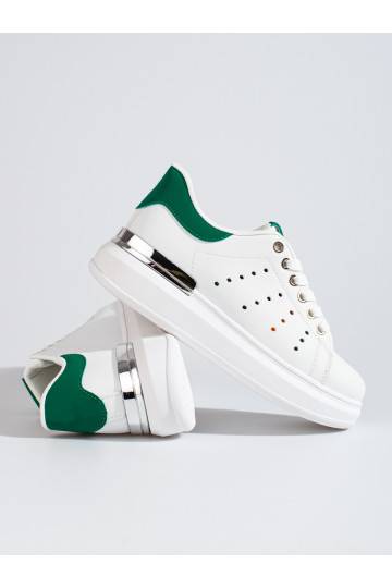 Bílé sportovní sneakersy Shelovet se silnou podrážkou