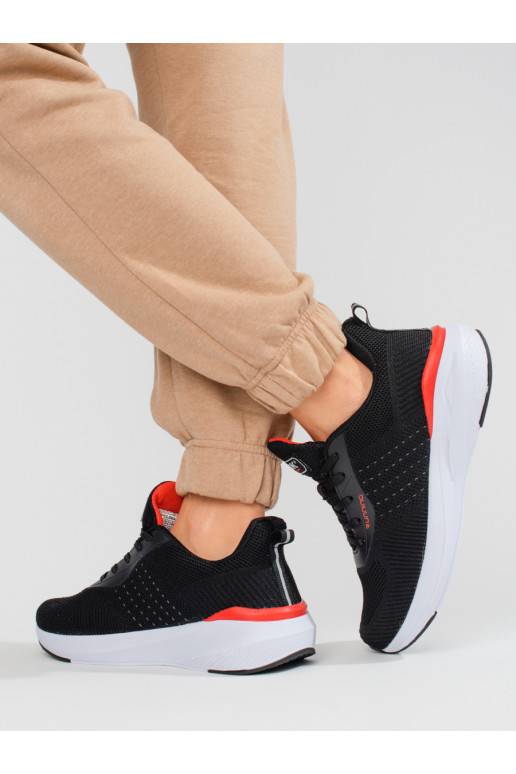 Dámské černé sportovní boty se silnou podrážkou DK