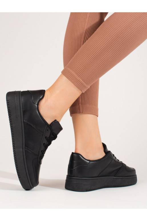 Černé sportovní boty Shelovet s hrubou podrážkou