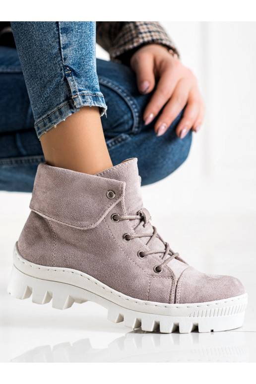 Světle fialové Dámské kozačky S.Barski Světle fialové Dámské kozačky S.Barski