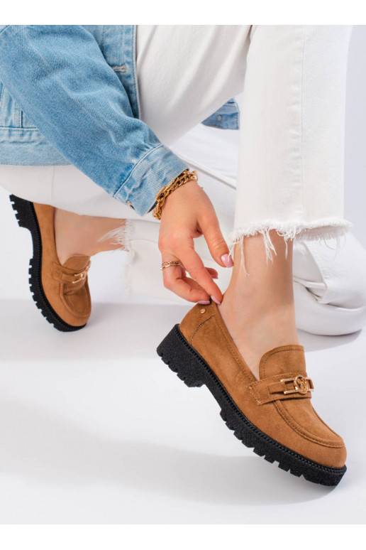 Semišové dámské mokasíny Potocki camelové