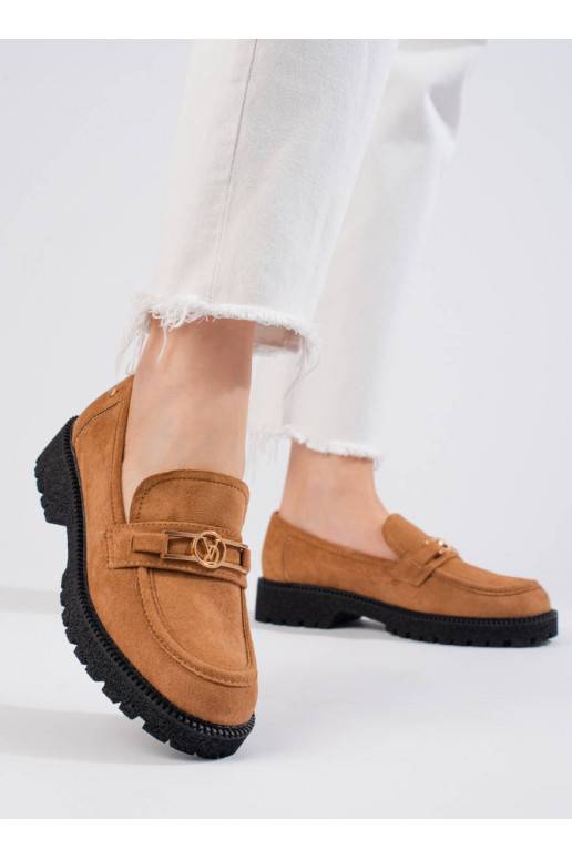 Semišové dámské mokasíny Potocki camelové