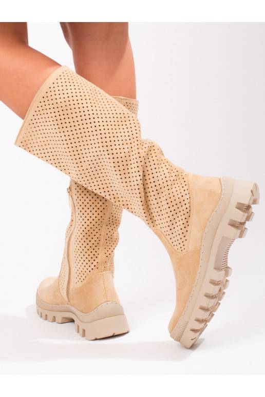 Dlouhé boty pro ženy Potocki béžové... Dlouhé boty pro ženy Potocki béžové...