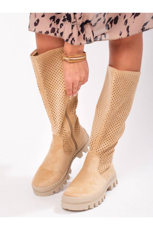Dlouhé boty pro ženy Potocki béžové... Dlouhé boty pro ženy Potocki béžové...