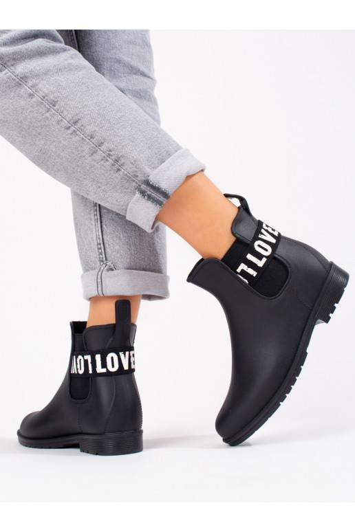 Dámské černé nízké holínky Shelovet