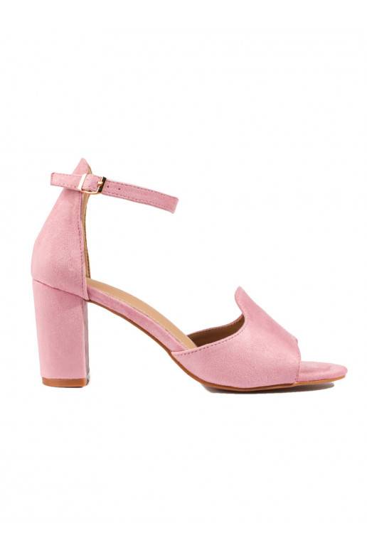 Dámské růžové sandály na sloupku W. Potocki