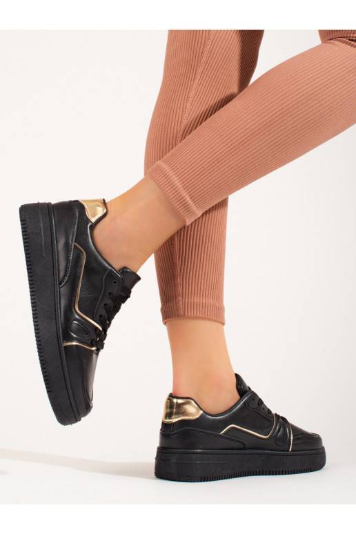 Černé dámské sneakersy na platformě Shelovet