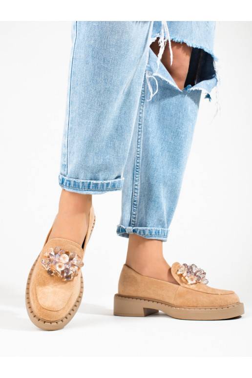 Dámské béžové semišové mokasíny Potocki