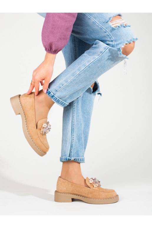 Dámské béžové semišové mokasíny Potocki