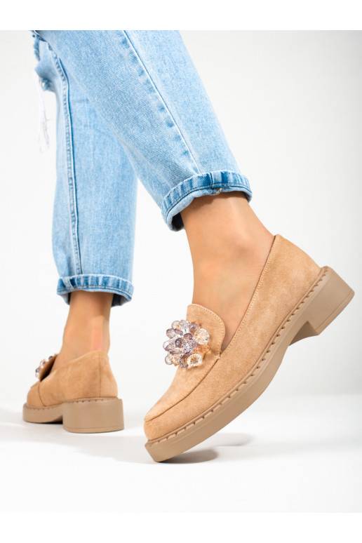 Dámské béžové semišové mokasíny Potocki