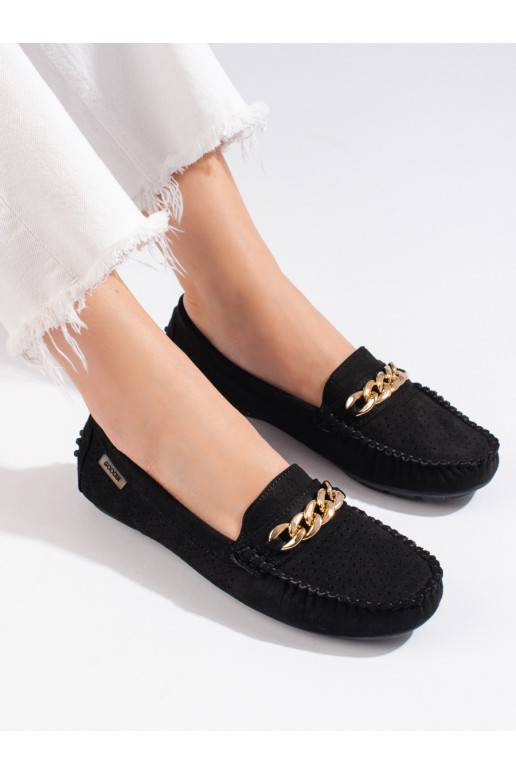 Ażurowe lekkie mokasyny z łańcuszkiem shelovet 