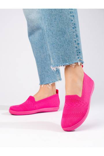 Dámské textilní slip-on tenisky Shelovet růžové