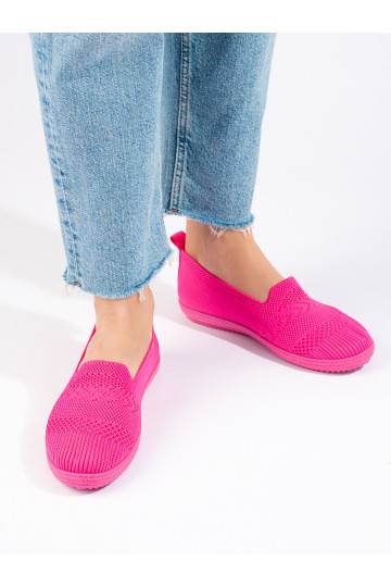 Dámské textilní slip-on tenisky Shelovet růžové 2