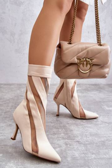 Béžové kozačky Deyna s... 2