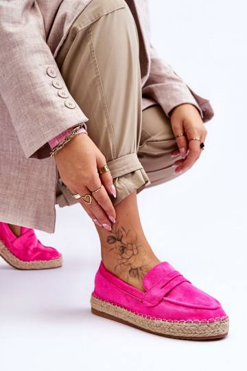 Světlé semišové espadrilky... 2