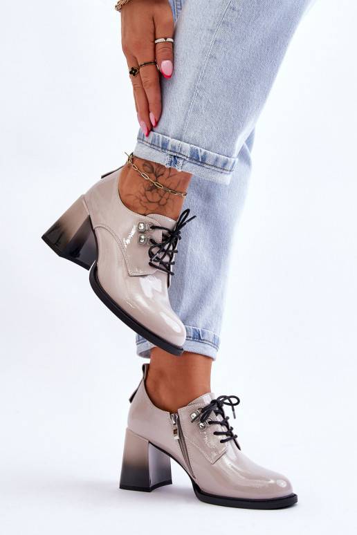 Elegantní šedé boty Darren s podpatky