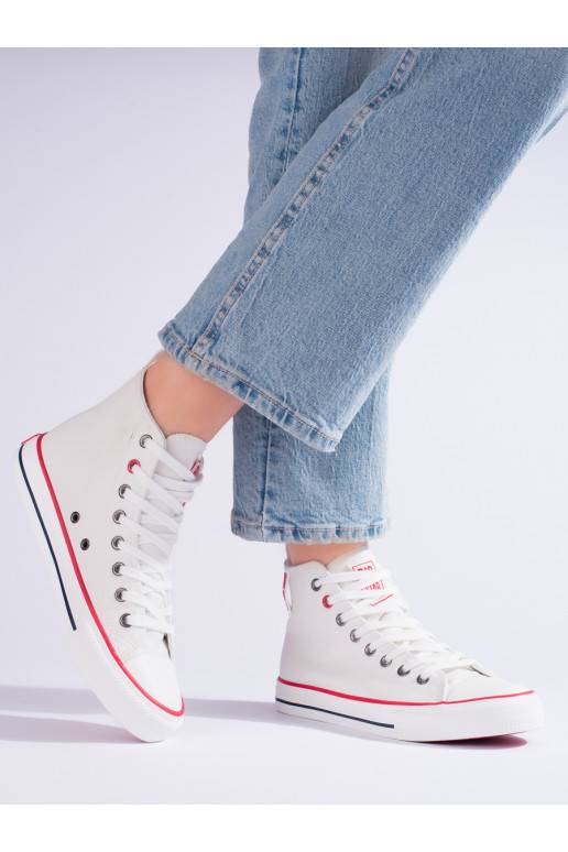 Vysoké bílé dámské tenisky BIG STAR JJ274132