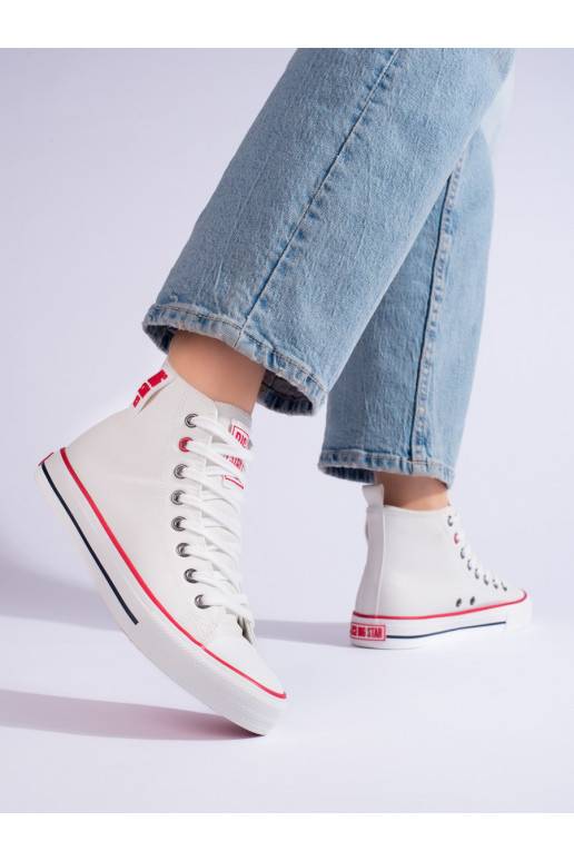 Vysoké bílé dámské tenisky BIG STAR JJ274132