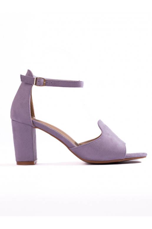 Dámské fialové sandály na sloupku W. Potocki