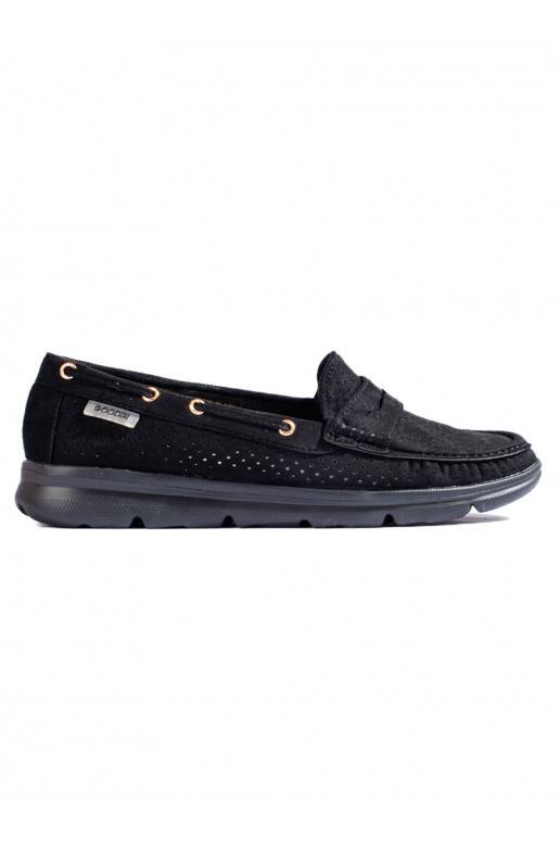 Dámské černé semišové mokasíny Shelovet