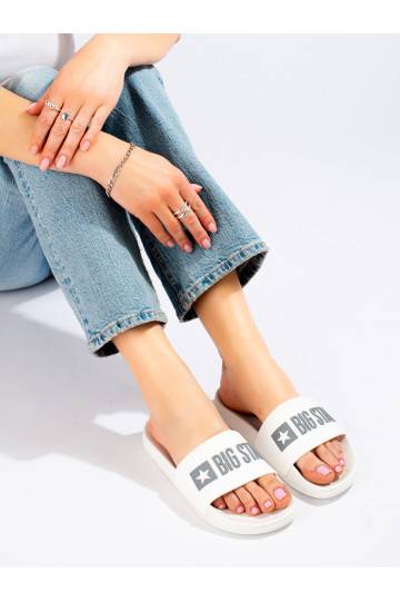 Dámské bílé pantofle Big Star ff274A199101 2