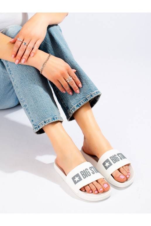 Dámské bílé pantofle Big Star ff274A199101