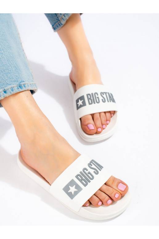 Dámské bílé pantofle Big Star ff274A199101