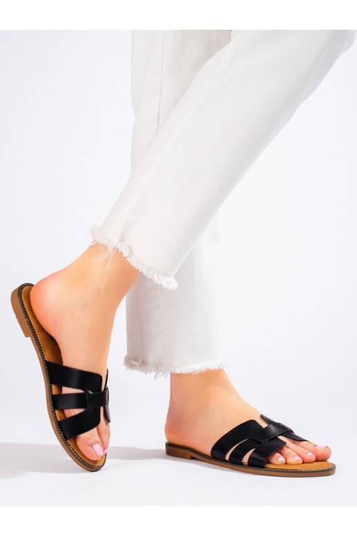 Klasické dámské černé pantofle Shelovet