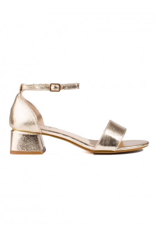 sandály zlaté barvy s podpatkem Shelovet sandály zlaté barvy s podpatkem Shelovet