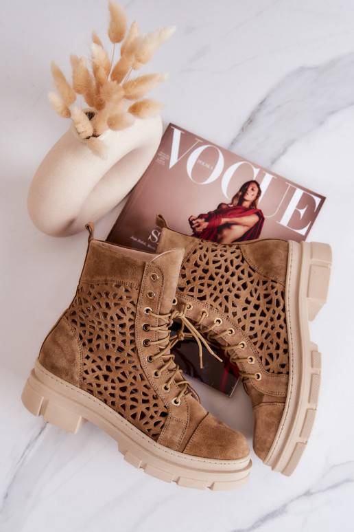 Prolamované kotníkové boty v semišově... Prolamované kotníkové boty v semišově...