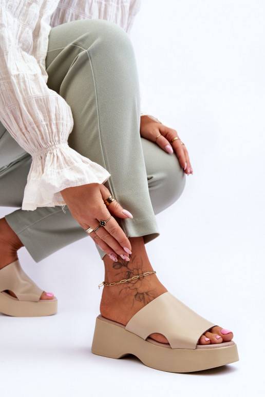 Pískové dámské pantofle Lucami s... Pískové dámské pantofle Lucami s...