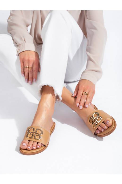 Klasické dámské béžové pantofle Shelovet