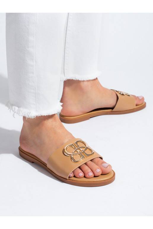 Klasické dámské béžové pantofle Shelovet