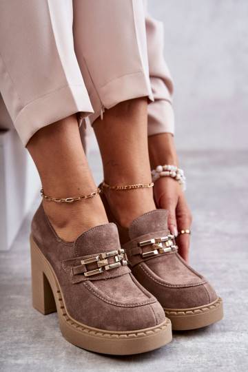 Béžové semišové kozačky na...