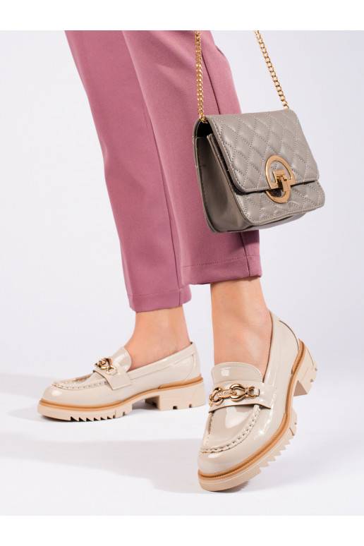 Kotníkové boty pískové barvy se...