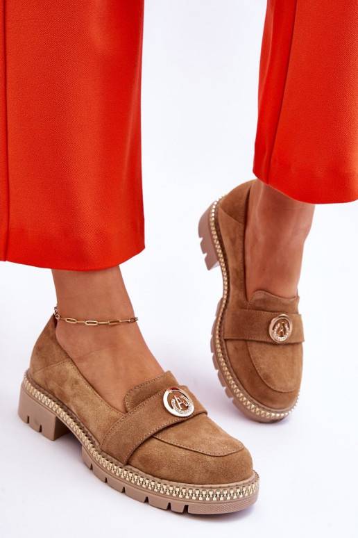 Béžové semišové mokasíny Laverne