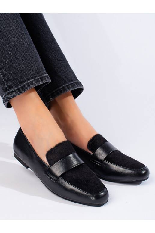 Černé polobotky s kožíškem