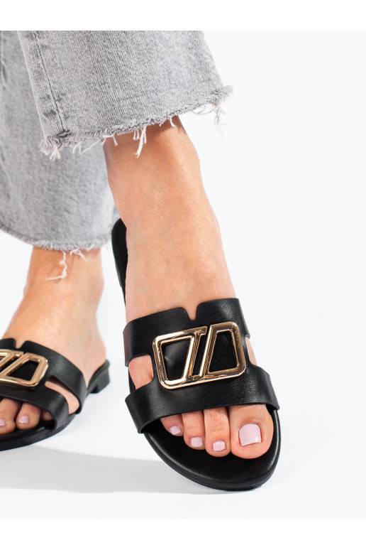 Elegantní dámské černé pantofle Shelovet