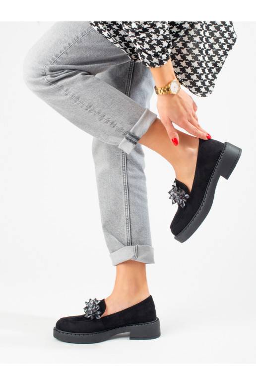 Černé semišové mokasíny Potocki