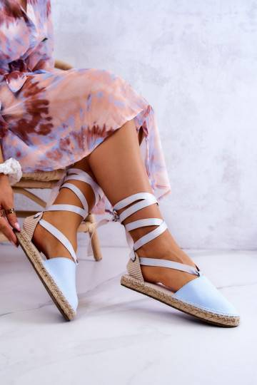 Modré šněrovací espadrilky... 2