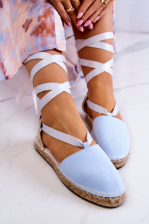 Modré šněrovací espadrilky Big Star