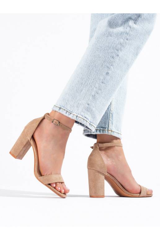 Semišové sandály na podpatku Shelovet...