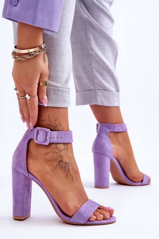 Violet semišové vysoké podpatky Jacqueline