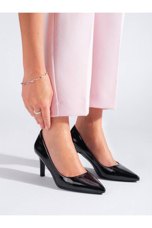 Klasické dámské lodičky na podpatku Shelovet černé