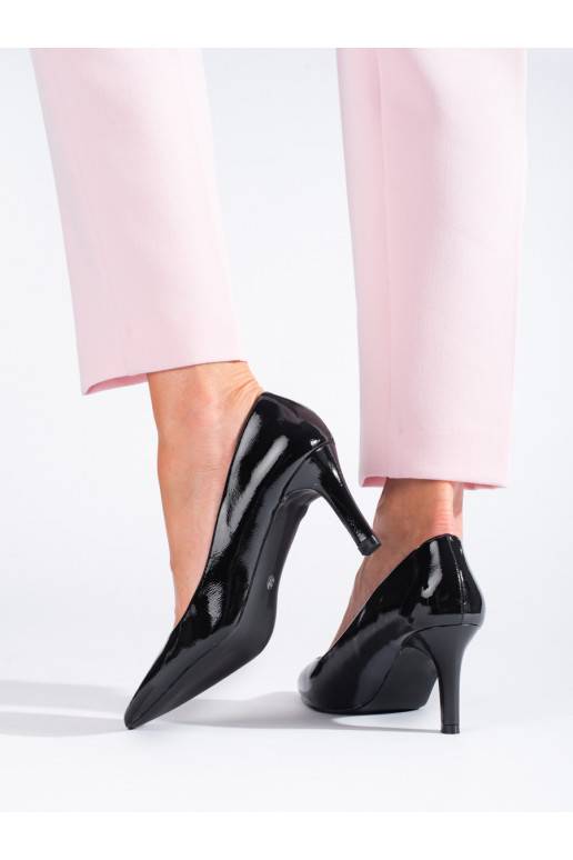 Klasické dámské lodičky na podpatku Shelovet černé