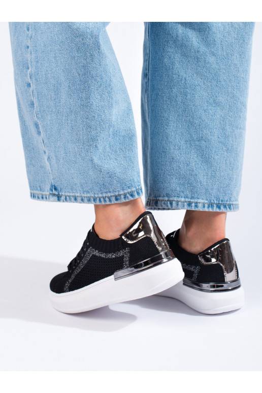 Textilní tenisky na platformě Shelovet černá